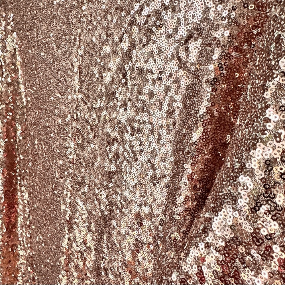 SEXY Stretchy Sequin Mini Rose Gold. 18 W - Picture 10 of 12